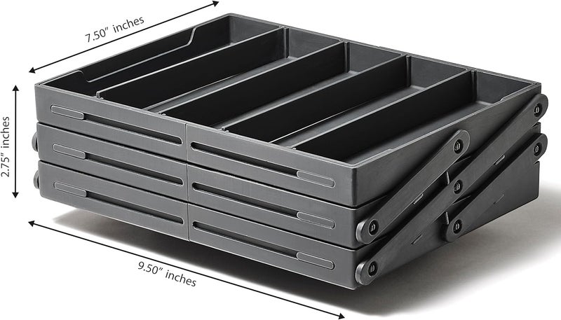 Ontel Smart Drawer Organizer, Multi-Level Jewelry and Cosmetics Storage, Black, 2.65 in - Image 2